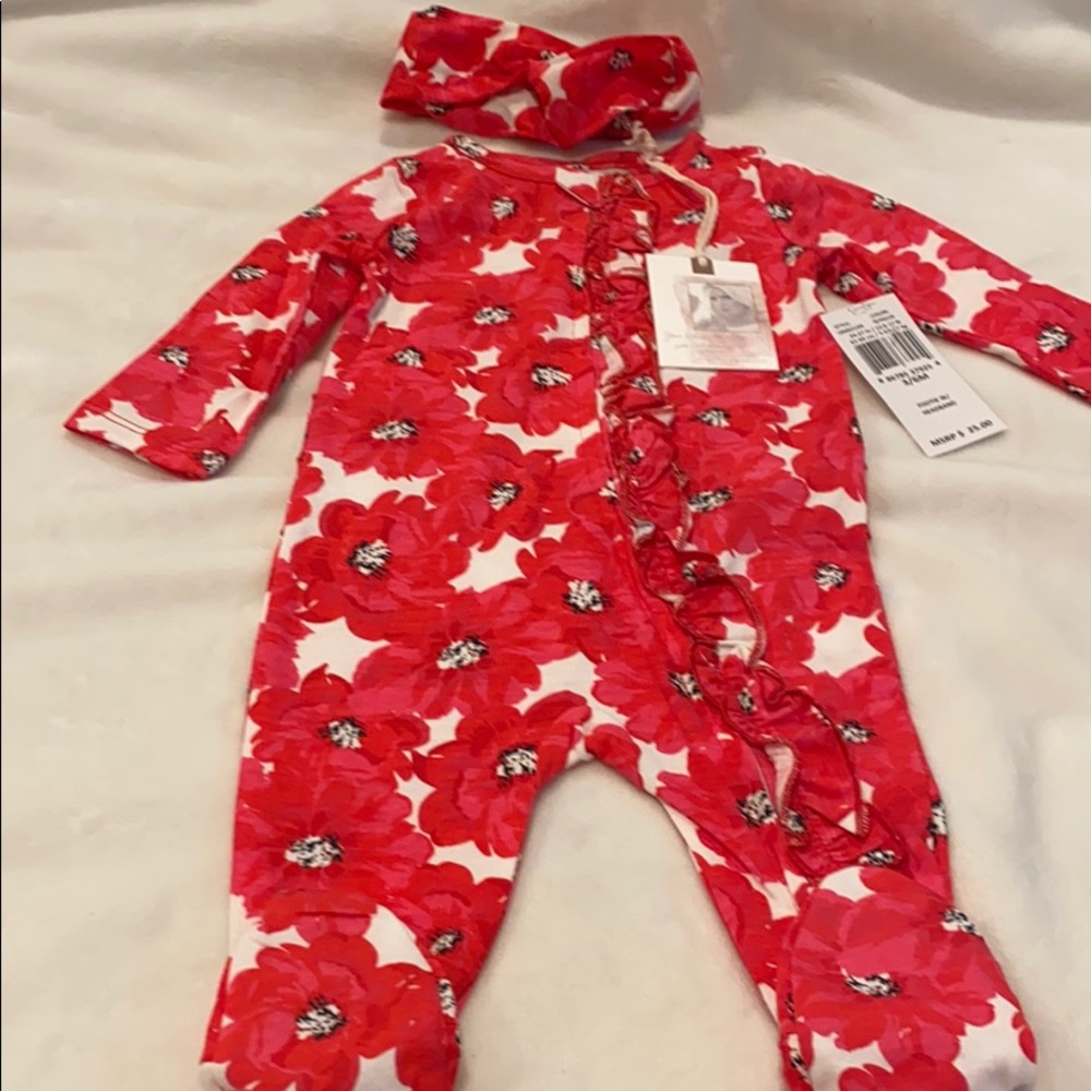 New! Jessica Simpson footie with headband